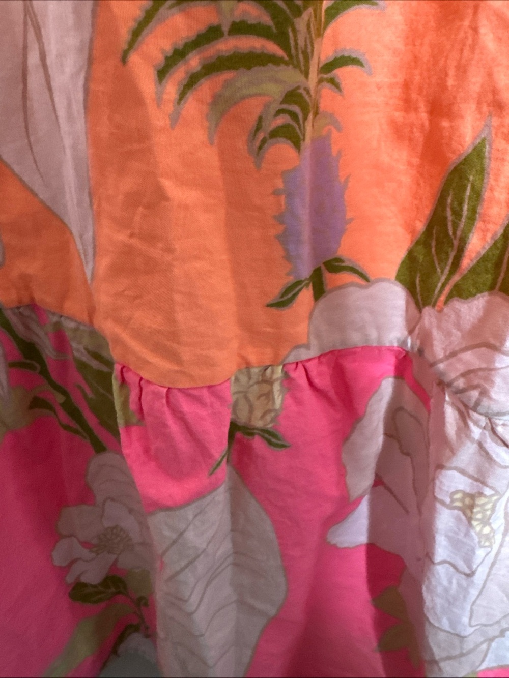 Farm Rio Maxi Tiered Dress 53” Length Cotton size Medium - Picture 6 of 14
